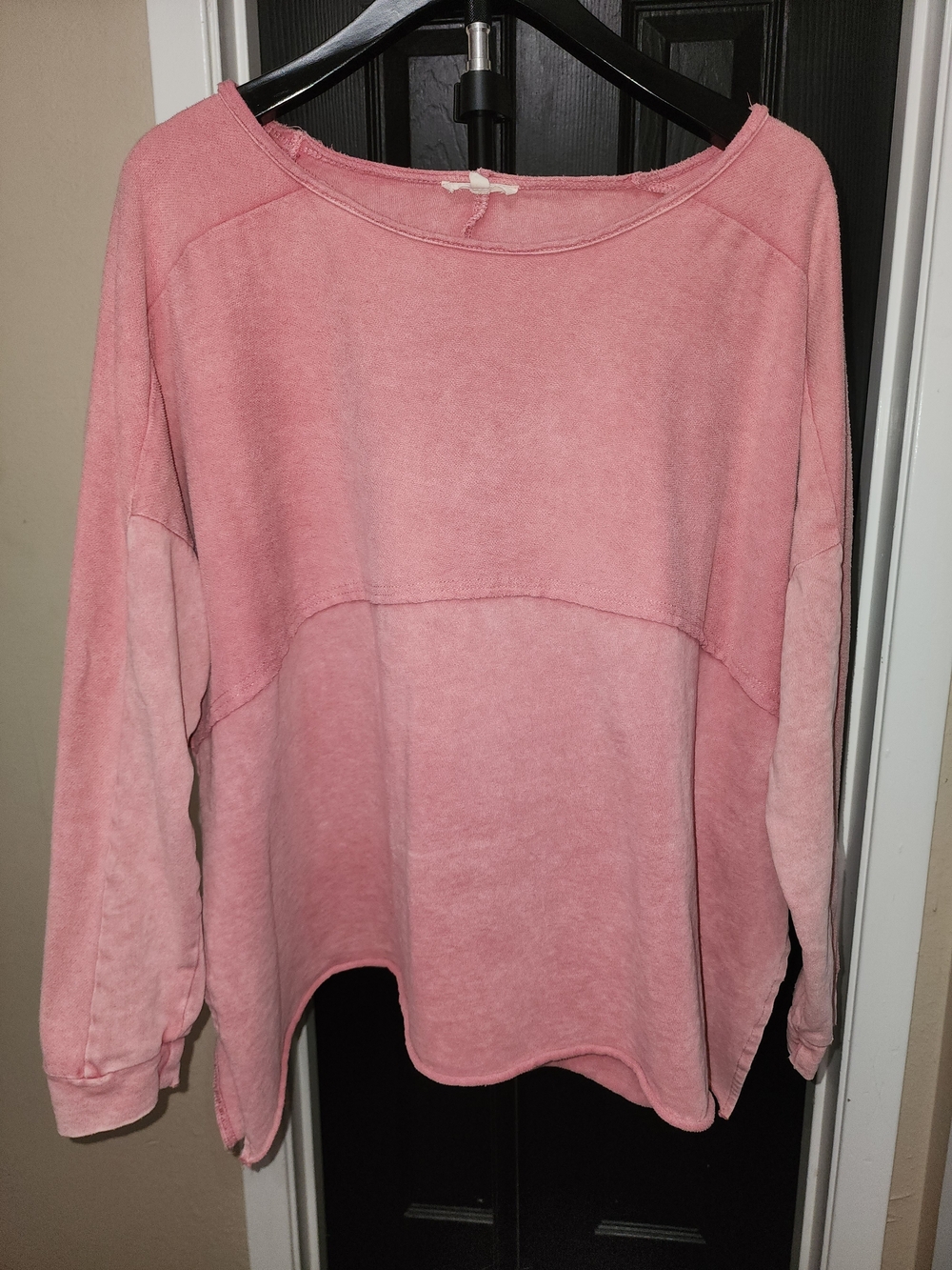 easel Washed Rose Pink Pullover Sweatshirt